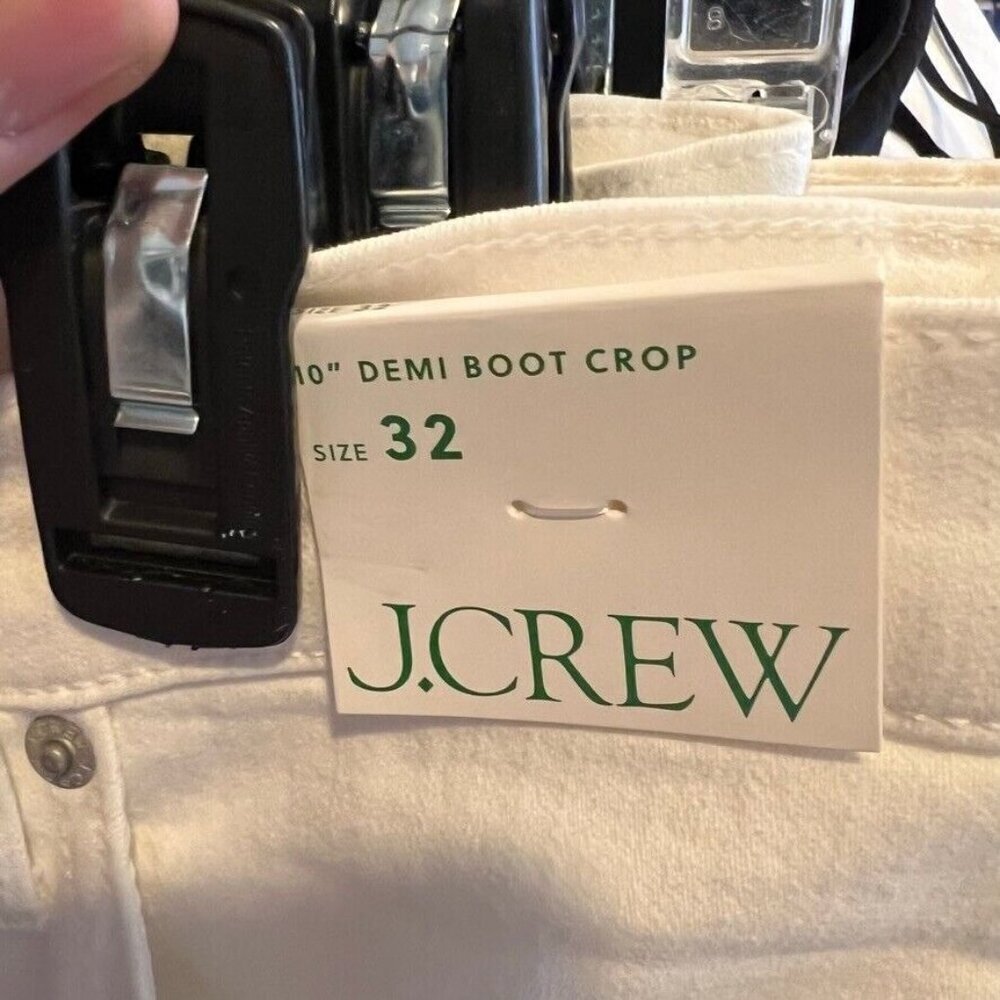 J.Crew $128 10" Demi Boot Crop Jeans White Size 32 BQ298 - Picture 8 of 8
